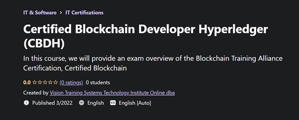 Certified Blockchain Developer Hyperledger (CBDH) (2022)