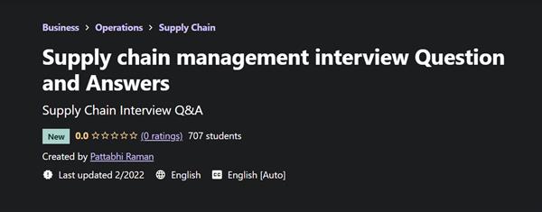 Supply chain management interview Question and Answers