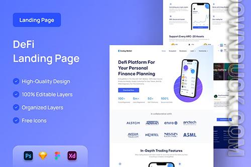 DeFi Landing Page - UI Design 