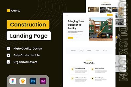 Construction Company Landing Page - UI Design 