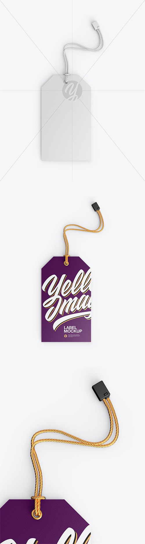Paper Label With Rope Mockup 43779