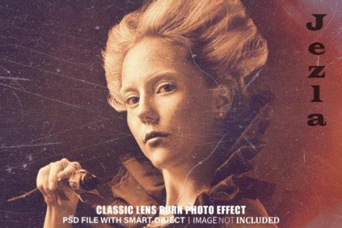 Classic Lens Burn Photo Effect Psd Classic Lens Burn Photo Effect Psd