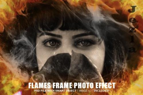 Flames Frame Photo Effect Flames Frame Photo Effect