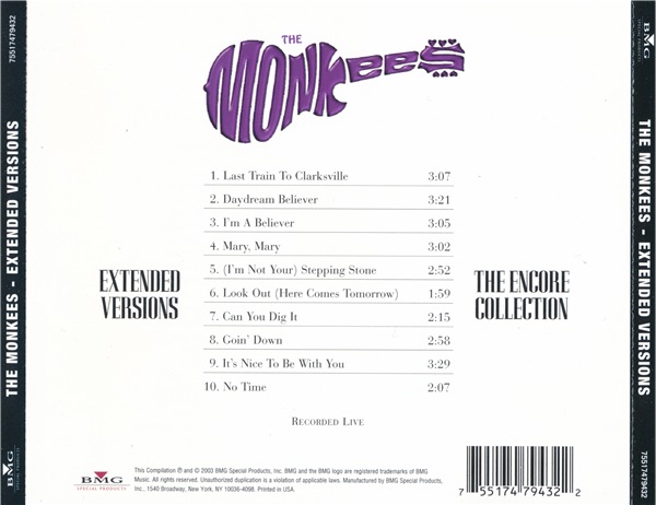 The Monkees - Extended Versions: The Encore Collection (2003) (Lossless + 320)