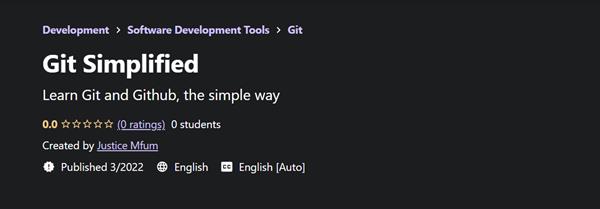 Udemy - Git Simplified with Justice Mfum