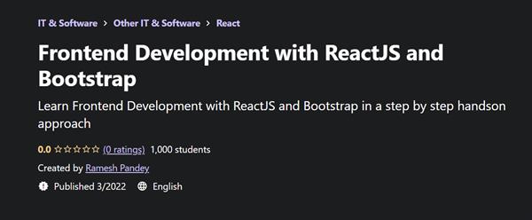 Frontend Development with ReactJS and Bootstrap