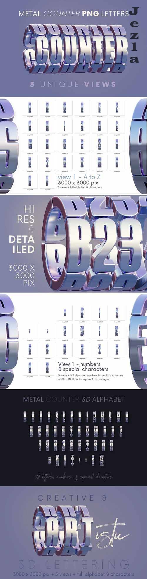 Metal Counter - 3D Lettering - 7072924