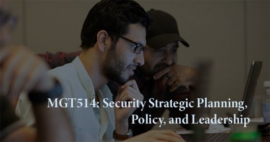 MGT514: Security Strategic Planning, Policy, and Leadership