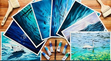 Aqua: Let us Master Water, Ocean, Waves and Seascapes with Watercolours in 30 Days