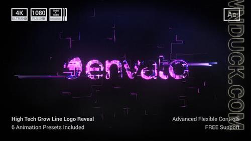 High Tech Grow Line Logo Reveal 36748132
