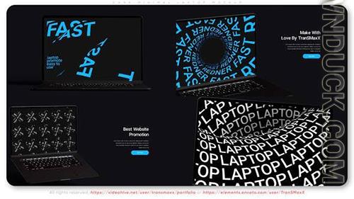 Dark Minimal Laptop Mockup 36745428