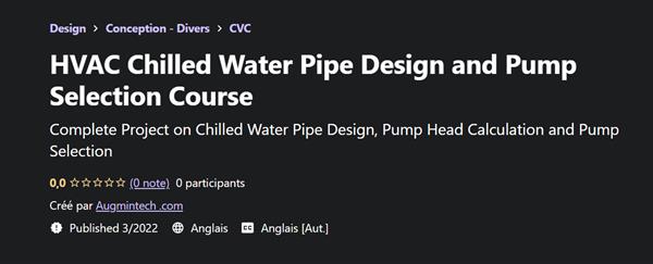 HVAC Chilled Water Pipe Design and Pump Selection Course
