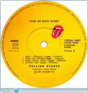 The Rolling Stones  Exile On Main St. Recorded 1972 (1983)