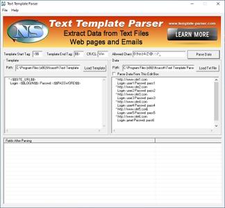 Text Template Parser 2.5
