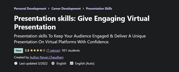 Presentation Skills - Give Engaging Virtual Presentation