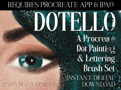 Dotello: Procreate Dot Paint Brush Set - Drawing Unique Portrait Art - 1146442624