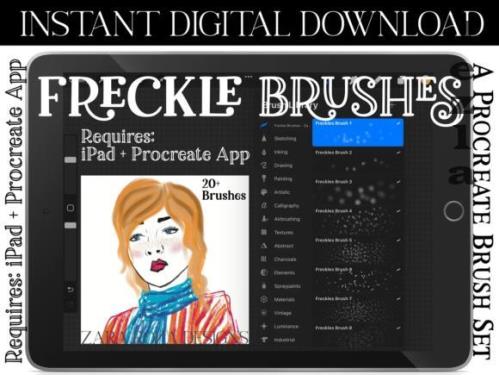 20+ Procreate Freckle Brush Set - 1183346421