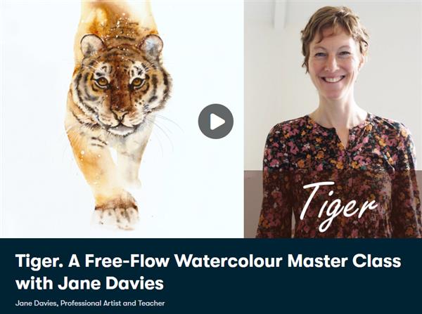 Tiger. A Free-Flow Watercolour Master Class with Jane Davies