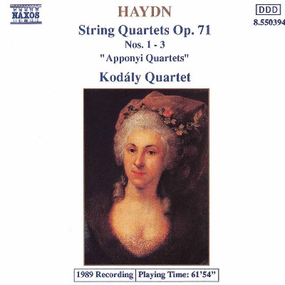 Joseph Haydn - Haydn  String Quartets Op  71, Apponyi Quartets