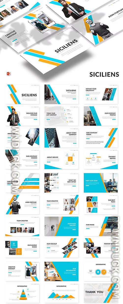 Siciliens - Business Powerpoint, Keynote and Google Slides Template 