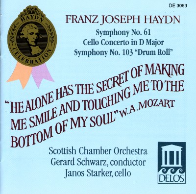 Joseph Haydn - Haydn, F J   Symphonies Nos  61 and 103   Cello Concerto No  2
