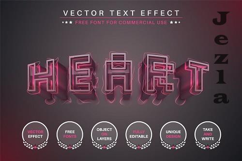 Pixel Heart - Editable Text Effect - 7076559