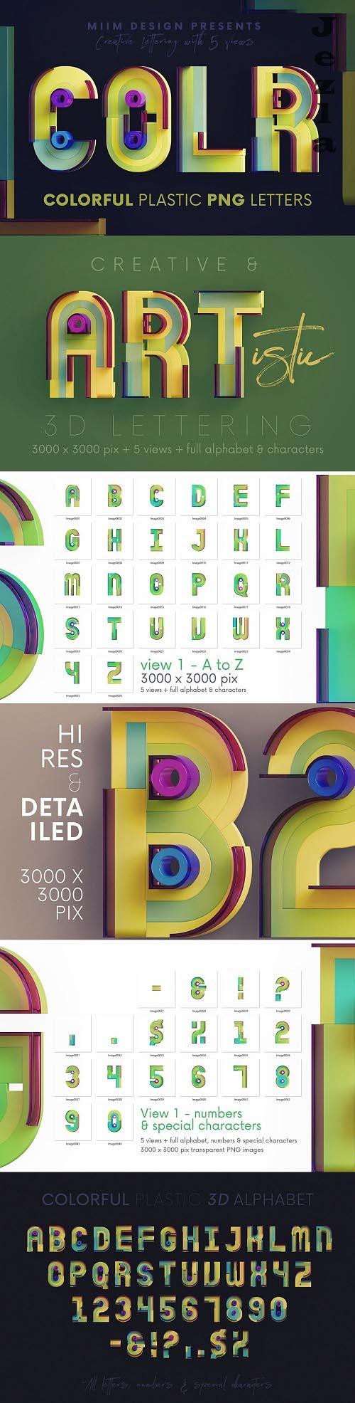 Colorful Plastic - 3D Lettering - 7079811