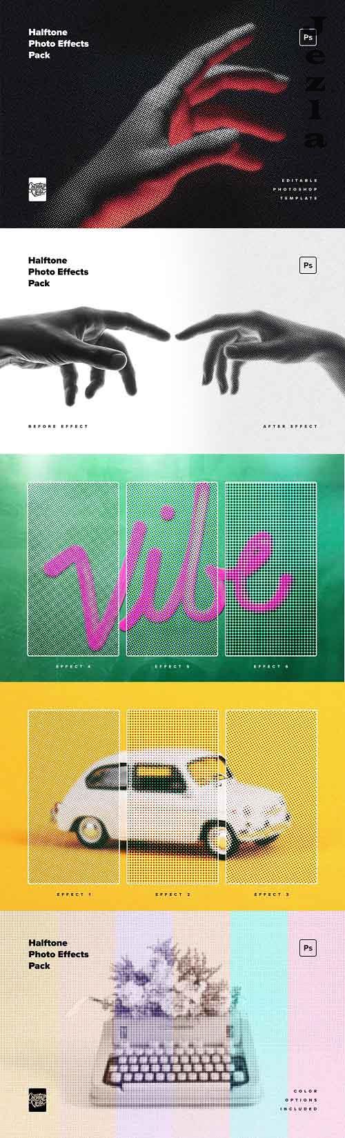 Halftone Photo Effects Pack - 7088600