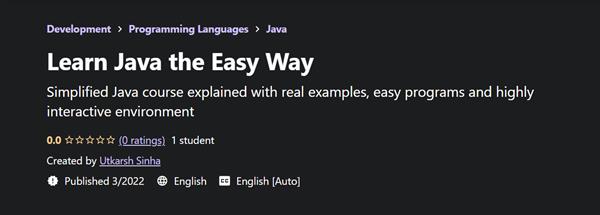 Learn Java the Easy Way 2022