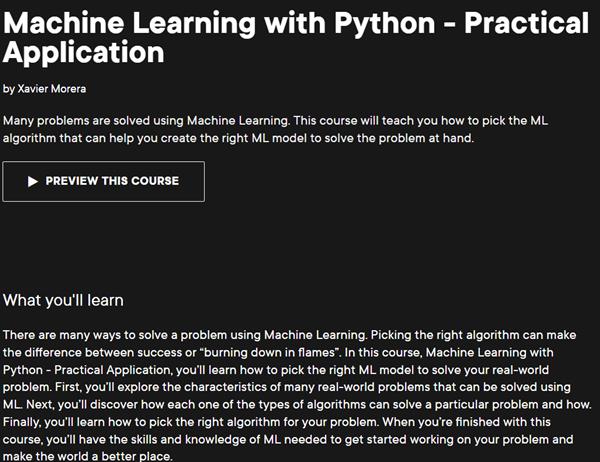 Machine Learning with Python - Practical Application