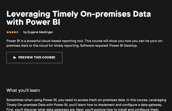 Leveraging Timely On-premises Data with Power BI