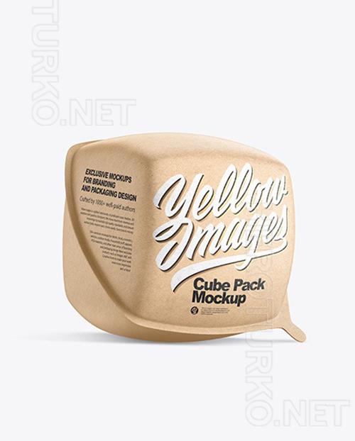 Kraft Cube Pack Mockup 54532
