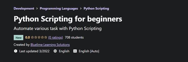 Udemy - Python Scripting for beginners