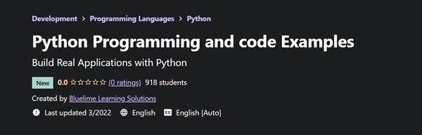 Python Programming and code Examples