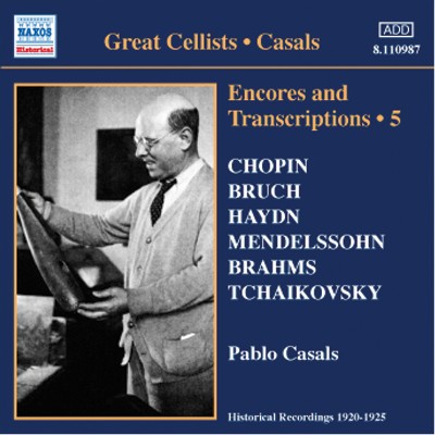 Enrique Granados - Casals, Pablo  Encores and Transcriptions, Vol  5  Complete Acoustic Recording...