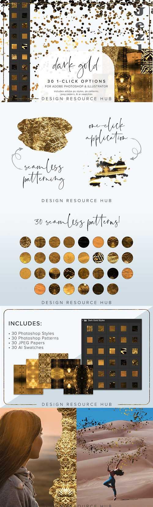 Dark Gold Foil Photoshop Styles - 1842508