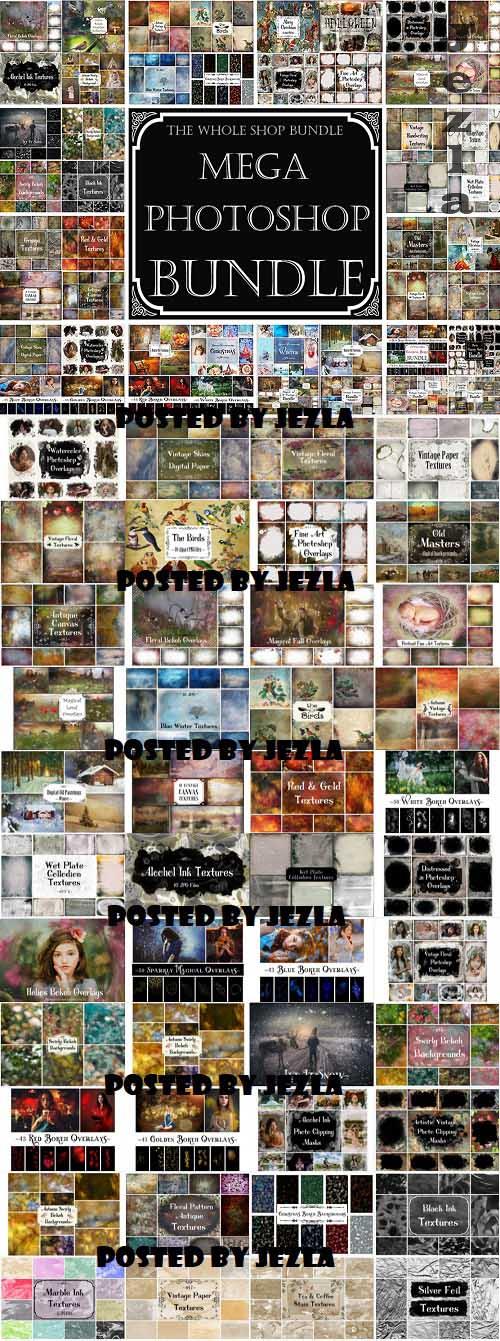 Photoshop Mega Bundle, Photoshop Overlays, Fine Art Textures - 1740486 Photoshop Mega Bundle, Photoshop Overlays, Fine Art Textures - 1740486