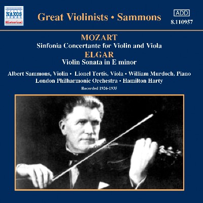 Edward Elgar - Mozart  Sinfonia Concertante   Elgar  Violin Sonata (Sammons) (1926-1935)