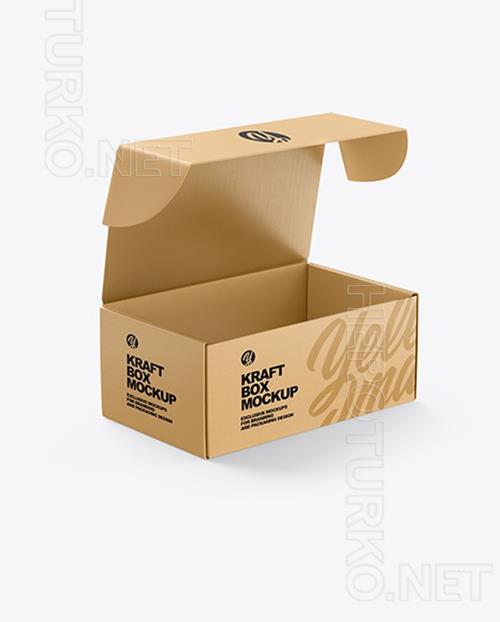 Opened Kraft Box Mockup 51521