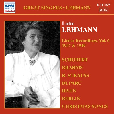 Richard Strauss - Lehmann, Lotte  Lieder Recordings, Vol  6 (1947, 1949)