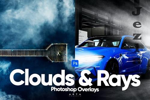 Clouds and Rays - Realistic Overlays for Photoshop