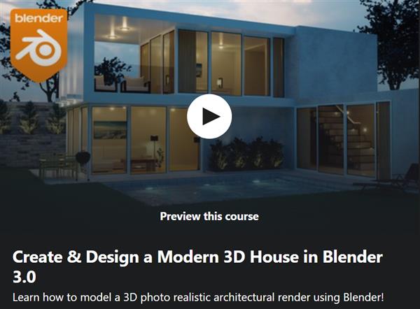 Create And Design A Modern 3d House In Blender 30