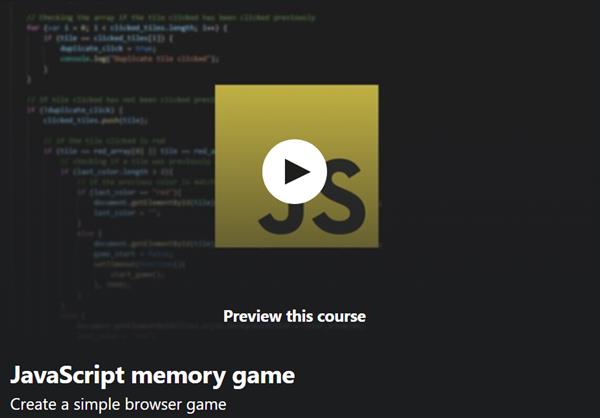 JavaScript memory game