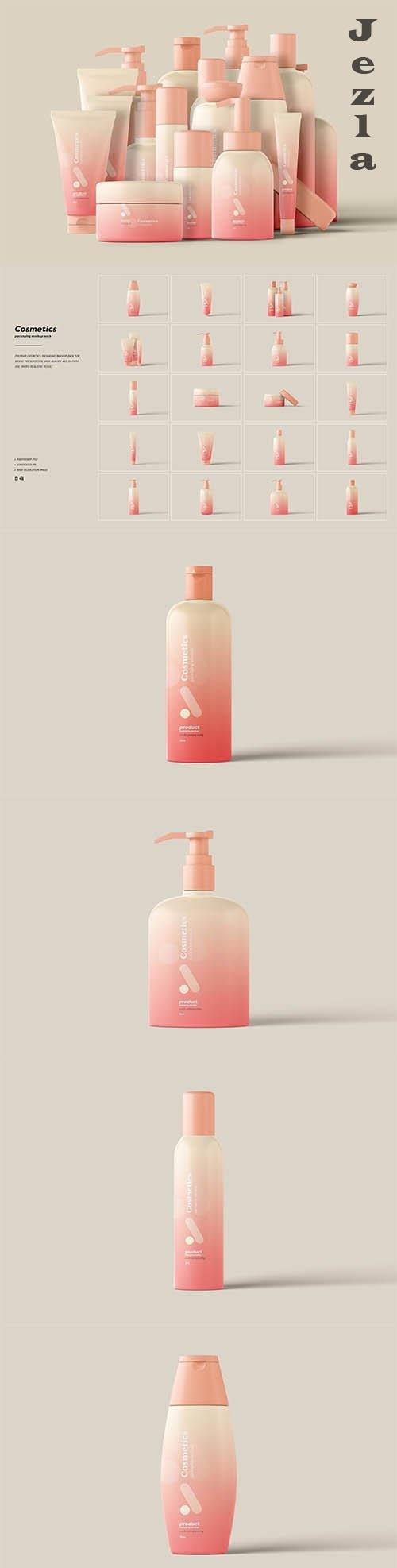 Cosmetics Packaging Mockup Pack - 6710278