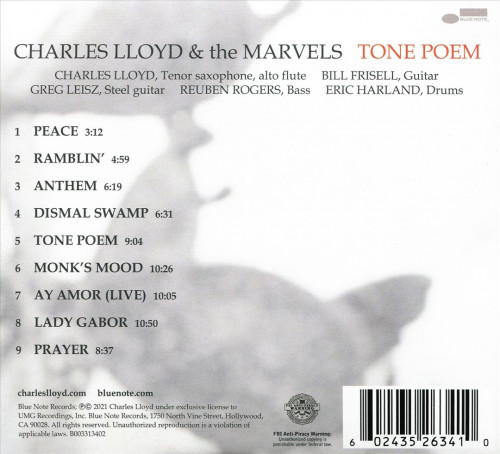 Charles Lloyd & The Marvels - Tone Poem (2021) Lossless Charles Lloyd & The Marvels - Tone Poem (2021) Lossless