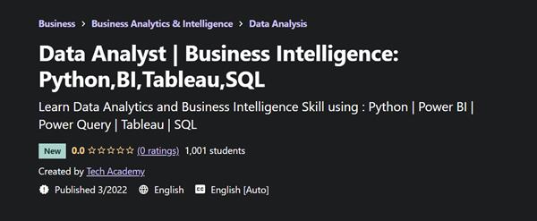 Data Analyst | Business Intelligence: Python,BI,Tableau,SQL