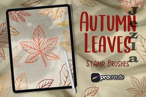 Autumn Leaves Brush Stamp Procreate