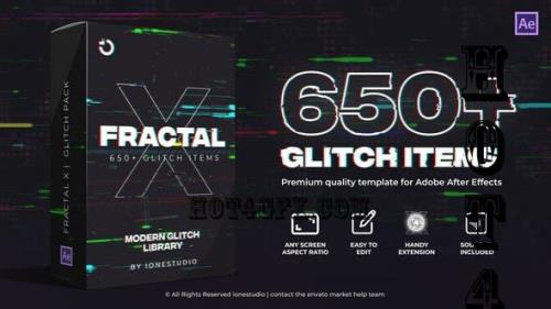 Videohive - Fractal X | 650+ Glitch Pack - 36865814