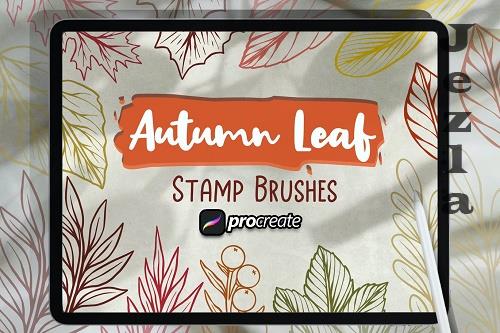 Autumn Leaves Stamp Brush - ST3MV36