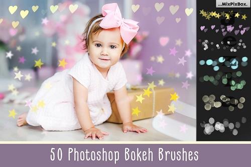 50 Bokeh Photoshop Brushes - 778982